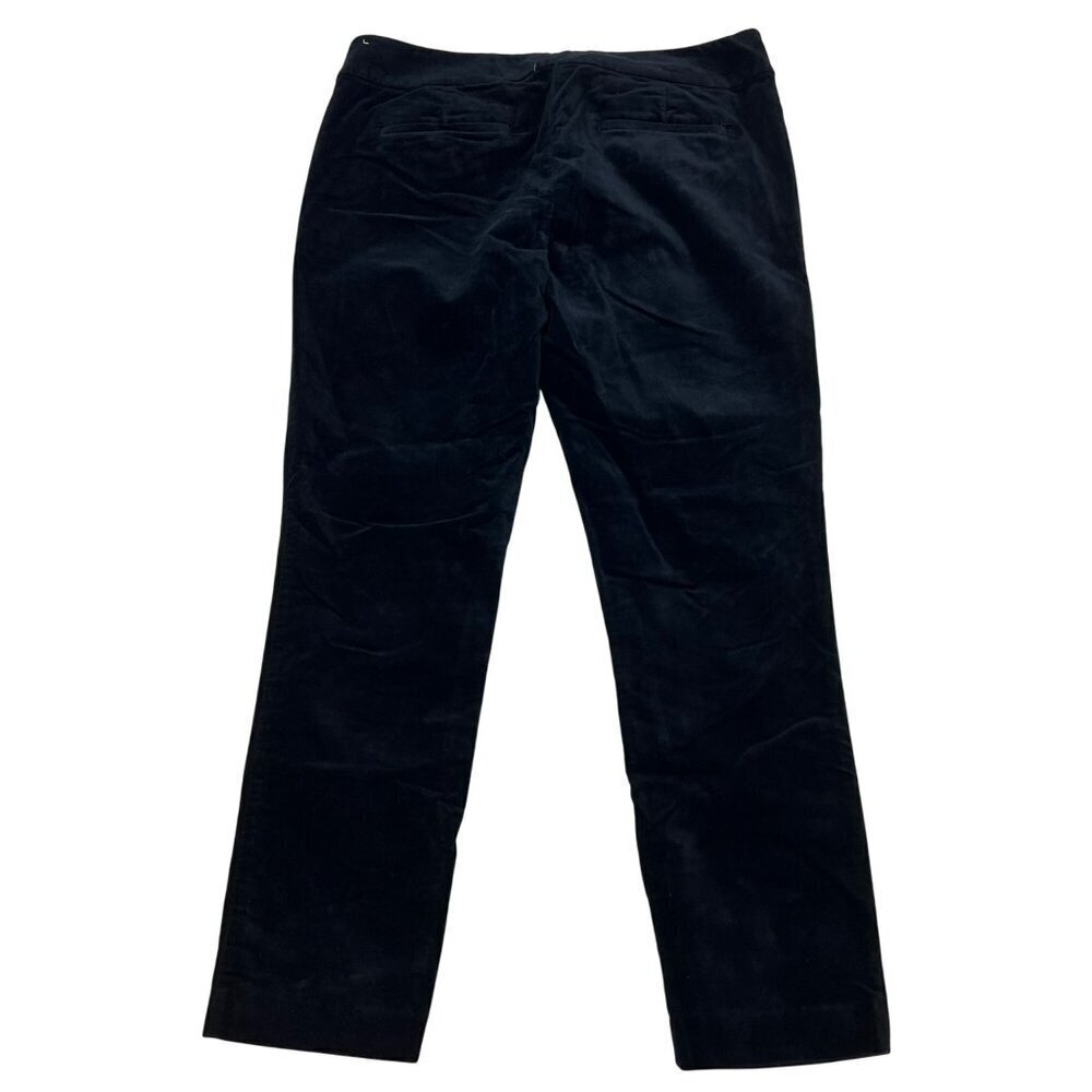 Loft Outlet Women’s Velour Dress Pants Slim Leg Black Size 14 Pockets - Picture 7 of 9